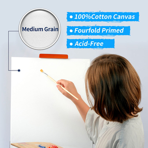 Keep Smiling Art Supplies Toiles vierges pré-encadrées 100% coton pour peinture acrylique et à l'huile - Product Image 2