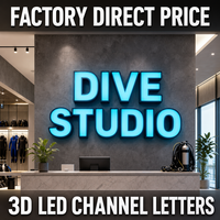 Enseigne lumineuse LED 3D personnalisée à éclairage frontal, étanche IP65, pour extérieur, devanture de magasin, signalétique commerciale pour boutique de vêtements
