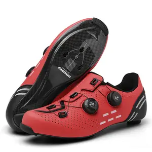New Arrival Carbon Fiber Cycling Shoes Outdoor High Quality Fad Speed Road Bike Cleats Shoes Man Carbon Fiber Sole Waterproof