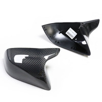 Coques de rétroviseurs en fibre de carbone noire brillante style M Vantwo, remplacement pour Tesla Model 3 2016 et plus