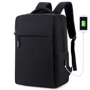 Mochila con cargador USB de nailon multifunción de gran capacidad Mochila antirrobo para ordenador portátil inteligente con puerto de carga USB - Product Image 1