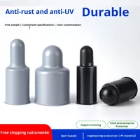 Capuchon de protection antirouille en plastique à double écrou décalé pour boulon de pied, cache-écrou, capuchon de vis hexagonal, usage industriel général