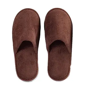 Personalized Custom Velvet Coral Fleece Disposable Wedding Hotel Slippers Wedding Party Bridal Guest Slippers