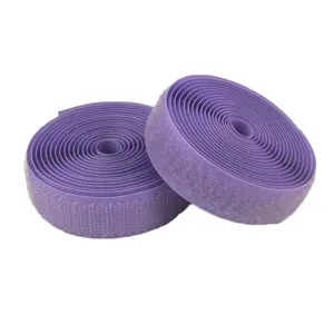 25mm Custom Nylon Klett verschluss Kein Kleber Kleber Aufnähen Magic Tape Velcroes Wieder verwendbare Klett bänder