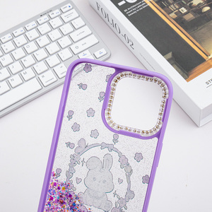 <span class=keywords><strong>Coque</strong></span> de téléphone design en carton avec bracelet de perles pour <span class=keywords><strong>iPhone</strong></span> 17 16 15 Diamond Glitter Fancy Mobile Covers pour dames Vente en gros - Product Image 4