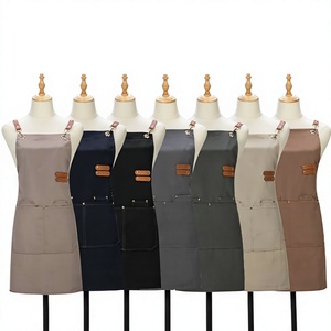 Cape de coiffure confortable IKZARSA en denim, taille ajustable, couleur bordeaux, pour salon de coiffure professionnel - Product Image 1
