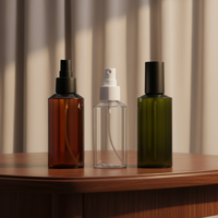 Flacon pulvérisateur à brume fine en plastique PET rechargeable de qualité supérieure pour emballage de toner cosmétique
