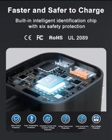 Chargeur de voiture rétractable 125W PD 3.0 QC3.0 SCP à charge rapide, adaptateur USB Type-C double port ignifuge 5V/3A pour téléphone portable
