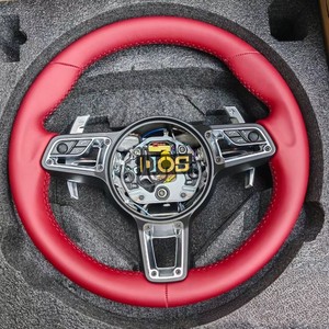 Vente directe d'usine, adapté aux modèles <span class=keywords><strong>Porsche</strong></span> Panamera Cayenne Macan Cayman <span class=keywords><strong>GT4</strong></span> Boxster 718 981 911 GT, volant en fibre de carbone - Product Image 5