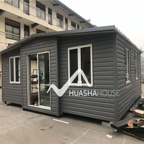 Huasha casa de sala móvel, caixa de estar portátil, recipiente de construção da loja, unidade de habitação