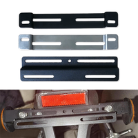 Support de plaque d'immatriculation arrière universel pour moto, robuste, réglable, en métal, noir mat, avec revêtement en poudre