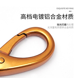 Zinc Alloy <b>Car</b> <b>Key</b> <b>Ring</b> G3849 Antique Gold Plating Spring Buckle Home Use - Product Image 2