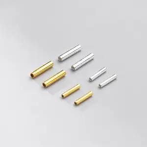 GP Straight Spacer Beads Smooth Tube Loose Beads Connector 925 Sterling Silver permanent Jewelry Findings wholesale