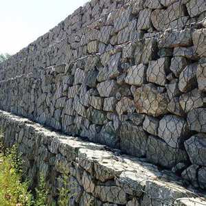 Sıcak daldırma galvanizli gabyon tel örgü taş sepet Gabion kutusu altıgen delik Gabion istinat duvar için - Product Image 4