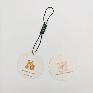 Custom Size Round Embossed Hang <b>Tags</b> with Printed Logo Eco-Friendly Recycled Thick Paper Material Garments Hats Shoes <b>Bags</b> - Product Image 3