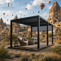 Pergola bioclimatique en aluminium imperméable avec toit à lames orientables, kit de pergola, structure thermolaquée et auvent pare-soleil pour jardin
