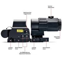 Loupe tactique G33 3X avec monture QD à dégagement rapide rabattable pour viseur holographique 558 à point rouge