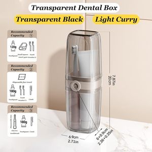 Toothbrush Holder Travel <b>Storage</b> Container with Transparent Case for Toothpaste and Mouthwash Cup Portable Bathroom Tools - Product Image 2