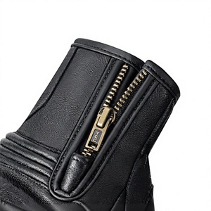 Gants de moto en cuir professionnels pour hommes, coupe-vent, ignifuges, à doigts entiers, compatibles écran tactile, protection intégrale - Product Image 2