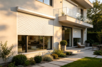 Volet roulant vertical motorisé en alliage d'aluminium de style européen moderne pour fenêtre extérieure, imperméable et coupe-vent