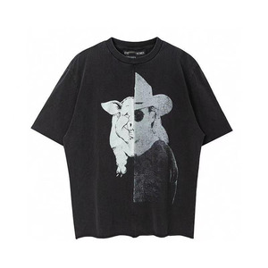 <span class=keywords><strong>T</strong></span>-<span class=keywords><strong>shirt</strong></span> <span class=keywords><strong>homme</strong></span> en coton ample à manches raglan, <span class=keywords><strong>imprimé</strong></span> lettres vintage, style américain, marque tendance ERD transfrontalière - Product Image 4