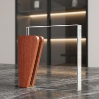 Trofeo de Madera Moderno con Logotipo Personalizado para Reconocimiento a Empleados, Ceremonia Empresarial, Regalo de Reconocimiento, Premios de Madera