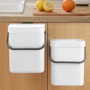 Cubo de Basura de Pared con Tapa Plegable y Diseño que Ahorra Espacio para Puertas de Armarios de Cocina, Baño u Oficina - Product Image 1