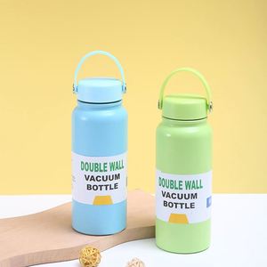 Colorful 800Ml Stainless Steel Insulated <b>Thermos</b> Drinking Flasks Double Wall Vacuum Silicone Water <b>Bottle</b> Accessories - Product Image 1