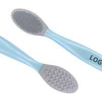 Outils de maquillage populaires, marque privée, exfoliant doux pour les lèvres double face, brosse à lèvres, brosse exfoliante en silicone pour les lèvres