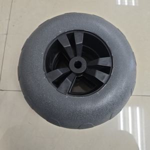 13x7 sólido Pu espuma playa carro globo rueda neumáticos <span class=keywords><strong>para</strong></span> <span class=keywords><strong>Kayak</strong></span> carro rueda mano carro carretilla rueda de poliuretano - Product Image 5