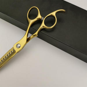 Ciseaux à effiler L9U de 6,0 pouces, ciseaux à cheveux dorés pour salon de beauté, lame standard pour droitiers - Product Image 5