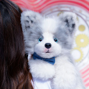 Mochila de Peluche para <span class=keywords><strong>Perro</strong></span> DUPAN, Diseño Pastoral con Borde de Meteorito, Simulación de Cachorro, Súper Suave, Realista - Product Image 4