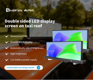 Écran LED publicitaire de haute qualité P2.5 pour toit de taxi, écran LED pour toit de voiture, signalisation numérique IP65, média publicitaire pour taxi - Product Image 3