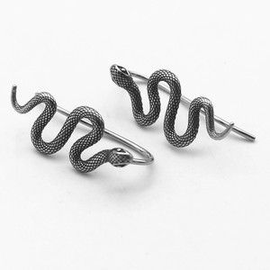 yunnique Snake <b>Cuff</b> <b>Earrings</b> Titanium Steel 316 Stainless Steel Animal Shape Fashion Jewelry - Product Image 1