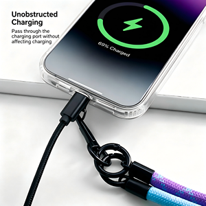 רצועת טלפון 3 ב-1 ניתנת להסרה, ניתנת להמרה לרצועת צוואר, לפרק כף היד ולכתף, רצועת מצלמה לטלפון עם טלאי, נגד החלקה לטיולים בחוץ - Product Image 4