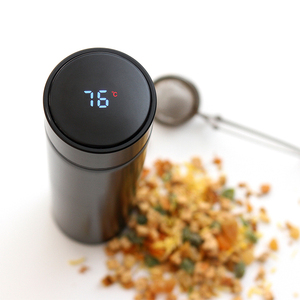 Đôi tường thiết kế thời gian đánh dấu nhắc nhở với <span class=keywords><strong>LED</strong></span> hiển thị nhiệt độ chân không <span class=keywords><strong>Flask</strong></span> thép không gỉ thông minh chai nước - Product Image 5