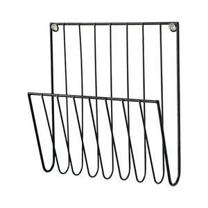 Modern Minimalist Wrought Iron Wall Mounted Magazine Rack No Drill Required For Home Bedroom Study Durable Storage Solution - Product Image 5