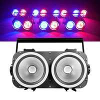 2x100W 200W Projecteur LED COB Blinder à 2 Yeux Blanc Froid et Blanc Chaud 2-en-1 avec Contrôle DMX pour Scène, DJ, Fête, Mariage