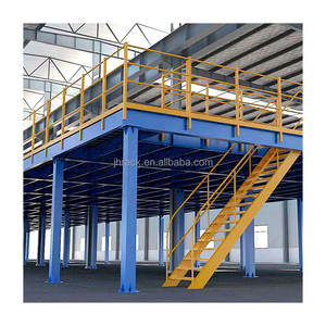 أرفف مستودع أرفف صناعية أرفف تخزين سلالم منصة فولاذية مستودعات الميزانين دور علوي للمكتب - Product Image 2