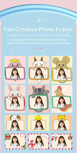 A19 Kids Instant <b>Print</b> <b>Camera</b> 24MP Zero Ink Kids Digital <b>Camera</b> 1080P 2.0 inch Display Child Selfie <b>Camera</b> Toy Pink Blue Color - Product Image 5