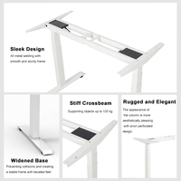 Bureau debout électrique à double moteur 2AF3, table ergonomique réglable en hauteur pour bureau de direction