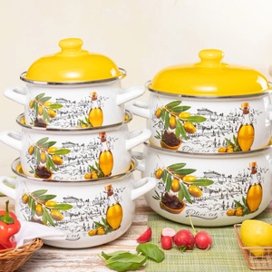 Cabilock Dolsot Men Nấu Ăn Nồi Kho Nồi Nấu Ăn Nồi Men Bát Với Nắp Men Bát Salad Phong Cách Trung Quốc <span class=keywords><strong>Retro</strong></span> Nhào Nơ - Product Image 1