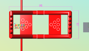 Terrain de jeu gonflable XXL pour Beer Pong - 9x4m, capacité 500 kg, installation facile pour événements de carnaval et design inspiré des châteaux gonflables - Product Image 3