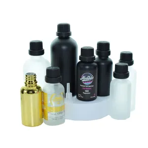 Auf Lager Glasflasche mit ätherischen Ölen 10ml leerer Serum-Augen-Rund behälter mit Kunststoff-Innen stopfen und Schraub kappen verpackung