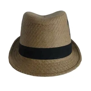 قبعة رجالي عصرية عصرية عصرية بحافة قابلة للطي قبعة من القش على شكل دلو بسعر خاص