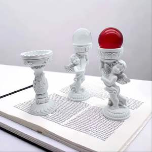 Colonna nordica romana resina eco-friendly natale scultura Desktop piccolo ornamento <span class=keywords><strong>con</strong></span> <span class=keywords><strong>ali</strong></span> carino piccolo angelo figura decorazione - Product Image 1