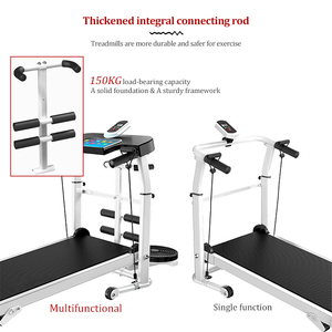 Treadmill mekanis Gym Rueda, Treadmill rumah lari bantalan berjalan multifungsi Manual dapat dilipat dengan perisai 123 - Product Image 5