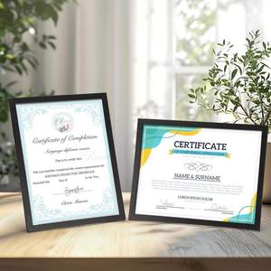 Cadre de diplôme professionnel en acajou 8,5x11, <span class=keywords><strong>porte</strong></span>-certificat en bois grainé résistant à l'humidité pour mur de bureau ou galerie - Product Image 5