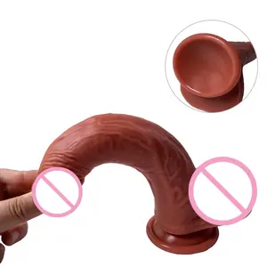 Dildo Realistik untuk Wanita Penis Buatan Sangat Lembut Mainan Seks Wanita Dildo Silikon Cair Besar Produk Seks Dewasa