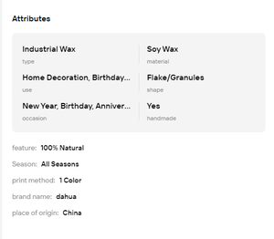 Flocons de cire de soja à faible émission de fumée pour bougies parfumées longue durée, ornements, artisanat et fabrication - Product Image 6